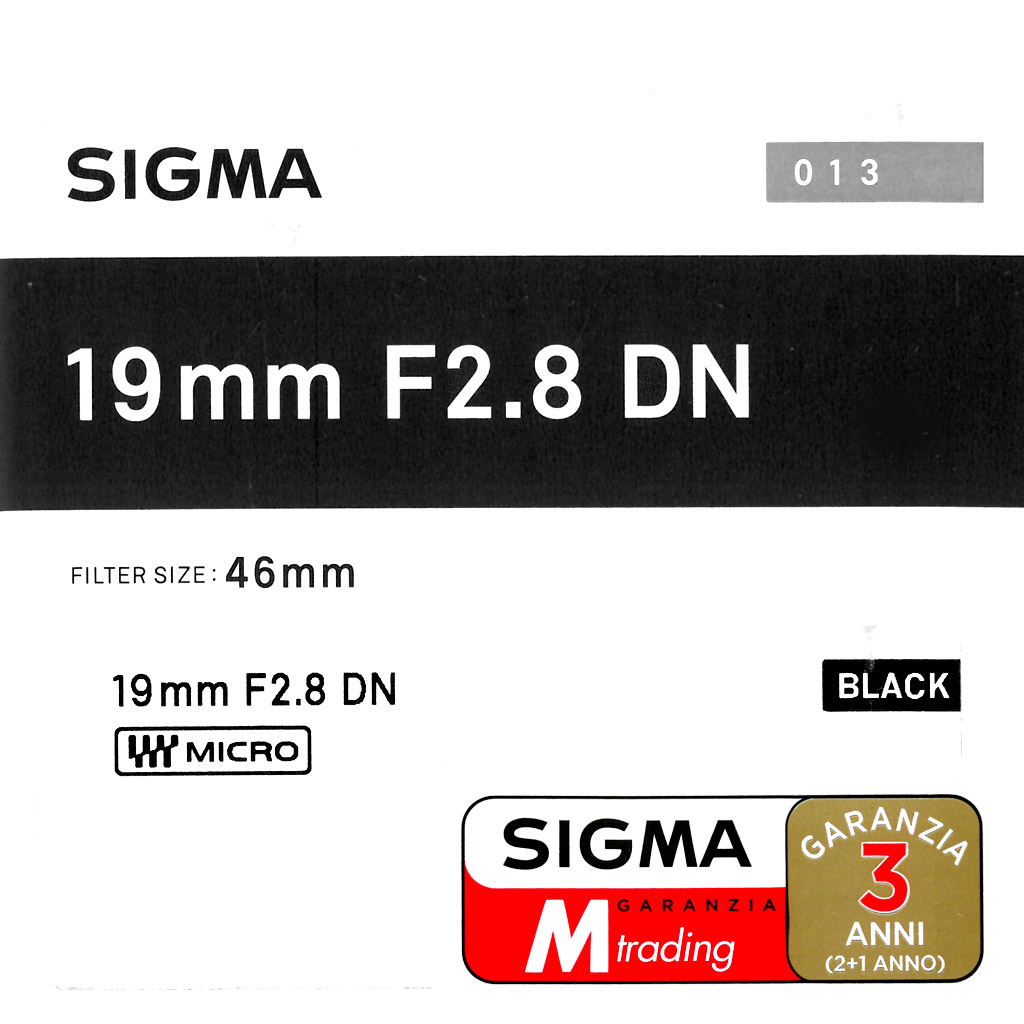 Sigma 19mm f 2.8 DN (Art) - Micro 4/3 + FILTRO - garanzia MTRADING ITALIA 3 anni. - immagine 6