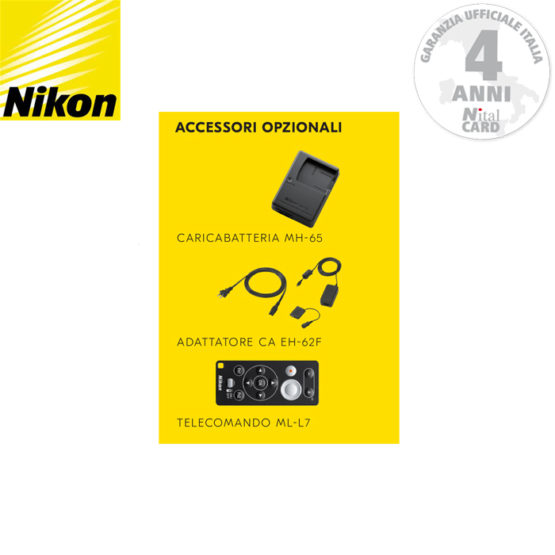 Nikon A1000 Coolpix Silver+2° batteria - immagine 4