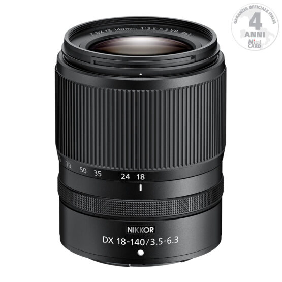 Nikon Z 18-140mm f/3.5-6.3 DX VR – con filtro UV - Garanzia Nital Italia 4 anni