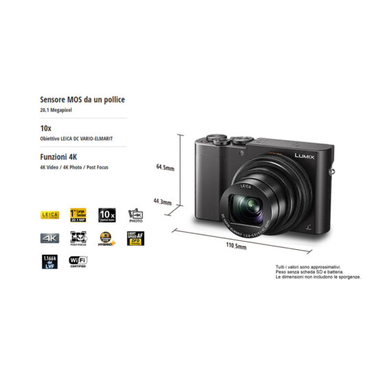 Panasonic Lumix TZ100 nero - Garanzia Fowa Italia 4 anni - immagine 9