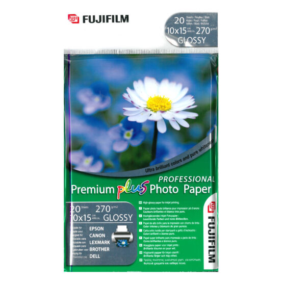 Fujifilm carta fotografica Professionale Lucida 10x15 cm 20 fogli - 270 gr