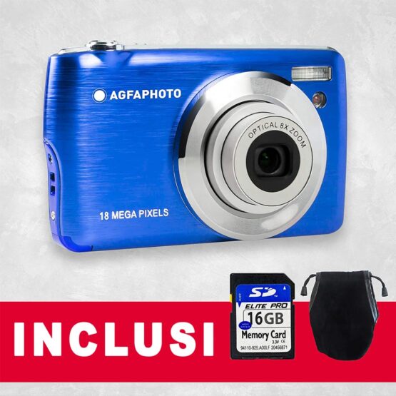 AgfaPhoto DC-8200 blu + SD 16gb + borsa - immagine 4