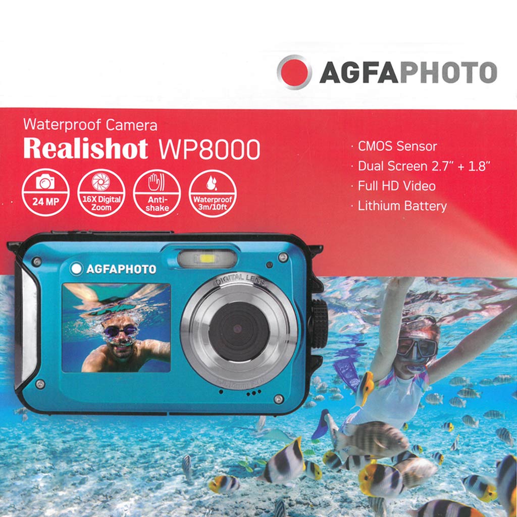 Fotocamera subacquea Agfa WP8000 colore rosso - DIMOStore