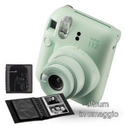 Fujifilm INSTAX mini 12 Green + album - garanzia FUJIFILM ITALIA 2 anni