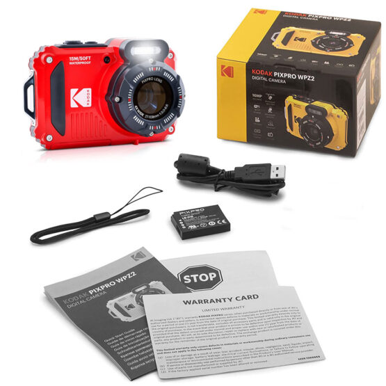 Kodak WPZ2 rossa - Subacquea fino a 15 mt - con borsa - immagine 10