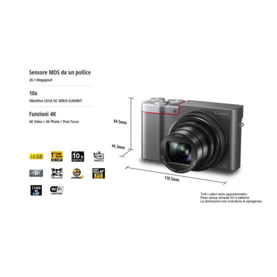 Panasonic Lumix TZ100 silver - Garanzia Fowa Italia 4 anni - immagine 11