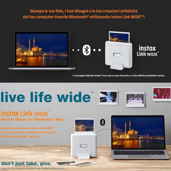Fujifilm INSTAX Link WIDE – bianca – stampante per PC e Smartphone - garanzia FUJIFILM ITALIA 2 anni - immagine 16