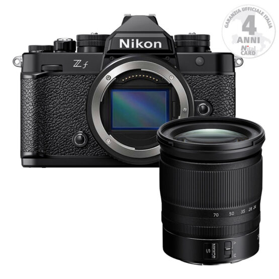 Nikon Zf + Z 24-70mm f/4 S + SDXC 128GB – Garanzia Nital Italia 4 Anni