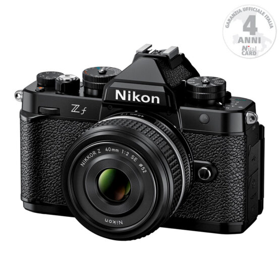 Nikon Zf + Z 40mm f/2 SE + SDXC 128GB – Garanzia Nital Italia 4 Anni