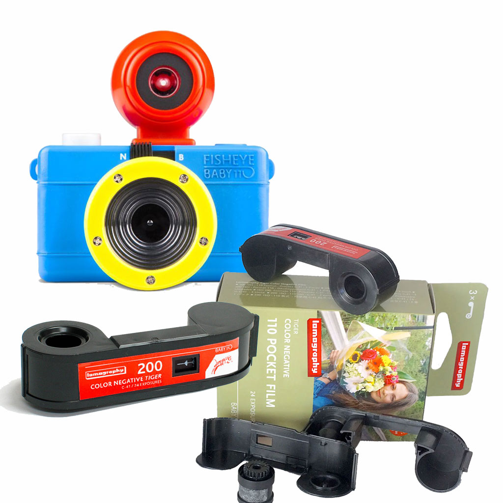 Lomography Fisheye Baby 110 Bauhaus edition - fotocamera analogica 110 - immagine 4