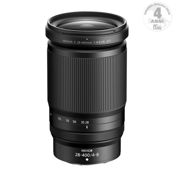 Nikon Z 28-400mm f/4-8 VR Nikkor – Garanzia Nital Italia 4 Anni