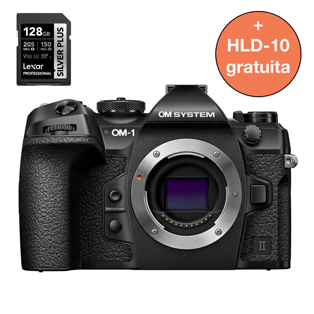 OM System OM-1 Mark II corpo + CASHBACK di € 300 + HLD-10 + SD 128GB - garanzia POLYPHOTO Italia 2 anni