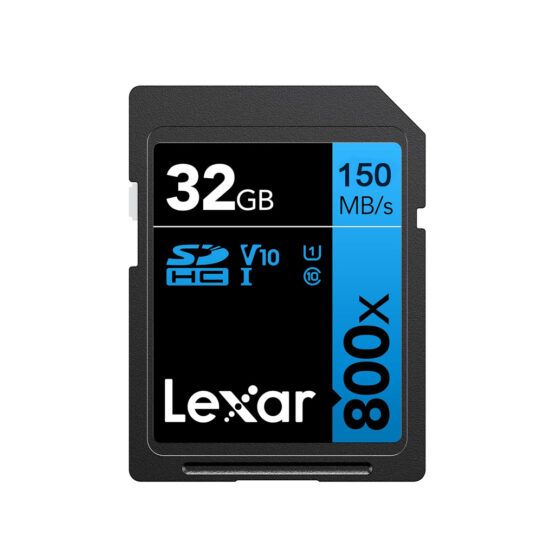 Lexar Scheda SD 32-GB 800X 150-MB/s SDHC V10 U1 UHS-1 – PRO - HIGHT-PERFORMANCE – Blue Series