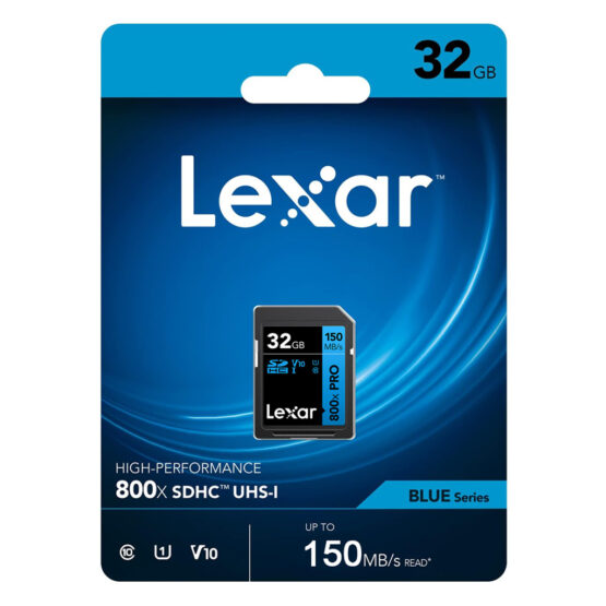 Lexar Scheda SD 32-GB 800X 150-MB/s SDHC V10 U1 UHS-1 – PRO - HIGHT-PERFORMANCE – Blue Series - immagine 2