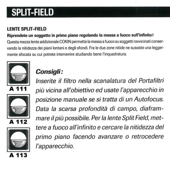 Cokin A112 mezza lente addizionale SPLIT-FIELD + 2 - immagine 2