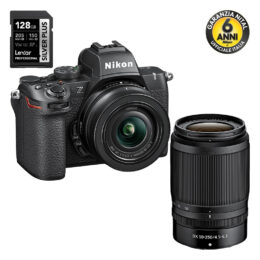 Nikon Z50 II + 16-50 + 50-250 + SDXC Lexar 128GB – Garanzia Nital Italia 6 Anni