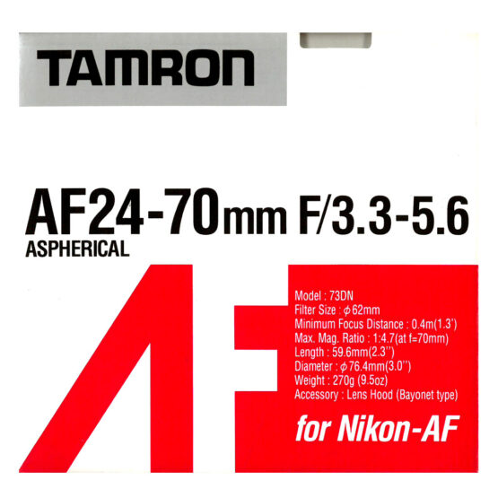 Tamron AF 24/70mm f/3.3-5.6 Aspherical lens – Nikon AF - mod. 73DN - immagine 10