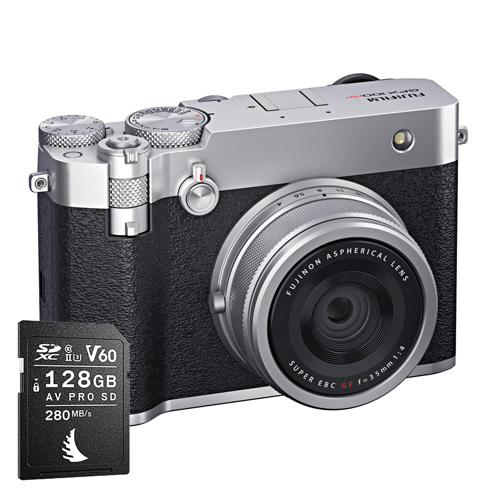 Fujifilm GFX 100 RF + SDXC 128GB – Silver - garanzia FUJIFILM ITALIA 2 anni