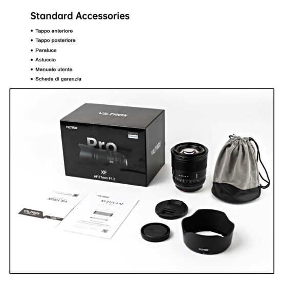 VILTROX 27mm f/1.2 Pro XF - attacco Fujifilm X - garanzia VILTROX Italia - immagine 12