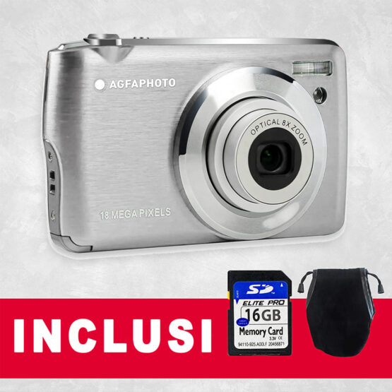 AgfaPhoto DC-8200 silver + SD 16gb + borsa - immagine 4