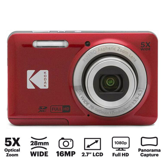 Kodak FZ 55 Pixpro 16Mp - rosso - con astuccio - immagine 3