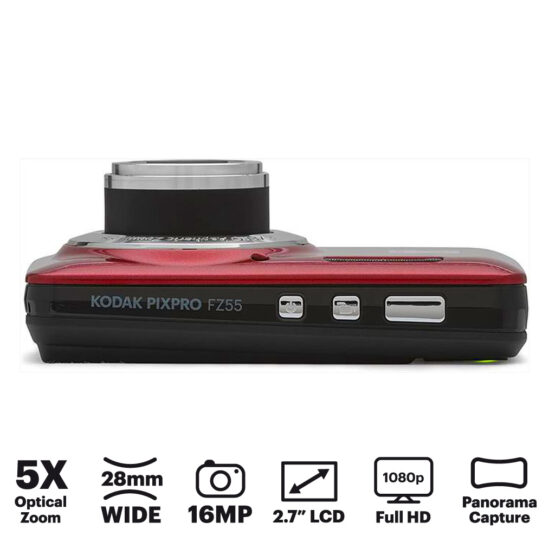 Kodak FZ 55 Pixpro 16Mp - rosso - con astuccio - immagine 5