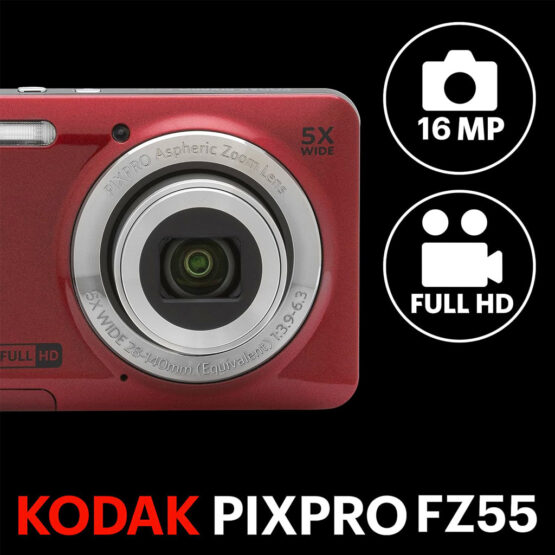 Kodak FZ 55 Pixpro 16Mp - rosso - con astuccio - immagine 9