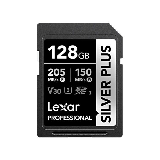Lexar scheda SD 128 GB Pro Silver Plus SDXC UHS-I U3 V30 4K UHD