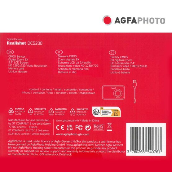 AgfaPhoto DC5200 rosso + SD 16gb + astuccio - immagine 16