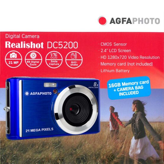 AgfaPhoto DC5200 blue + SD 16gb + astuccio - immagine 9