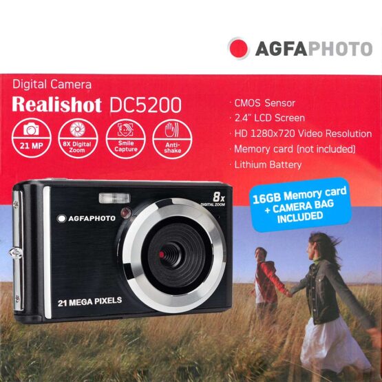 AgfaPhoto DC5200 nera + SD 16gb + astuccio - immagine 9