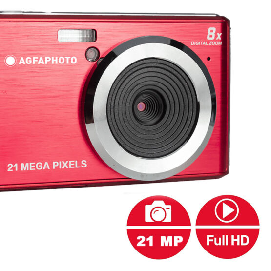 AgfaPhoto DC5200 rosso + SD 16gb + astuccio - immagine 5