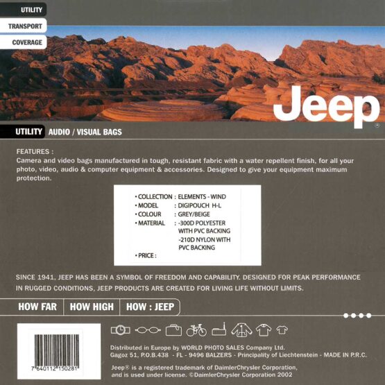 JEEP borsa Elements-Wind - DIGIPOUCH H-L - grigia/beige - immagine 9