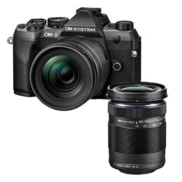 Om System OM-5 Mark II + 12-45mm f/4 Pro + ob. 40/150mm R - black + CASHBACK di € 300 + GARANZIA 5 ANNI Polyphoto Italia