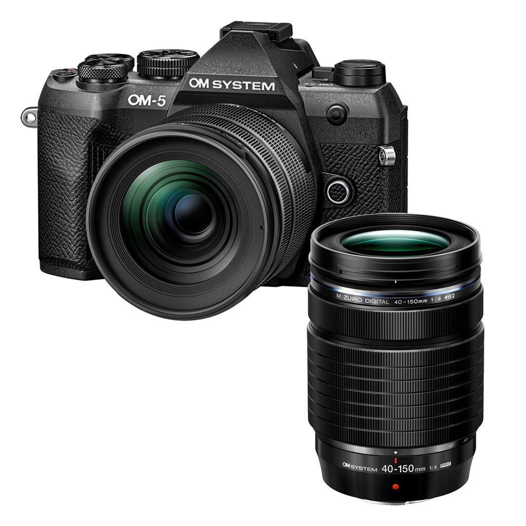 Om System OM-5 Mark II + 12-45mm f/4 Pro + ob. 40/150mm f/4 PRO + CASHBACK di € 500 + GARANZIA 5 ANNI Polyphoto Italia