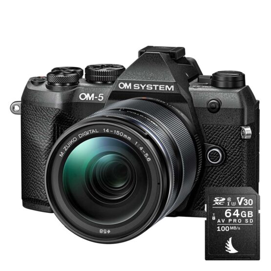 Om System OM-5 Mark II + 14-150mm II + SD 64GB - black - CASHBACK € 200 - gar. POLYPHOTO Italia 2 anni