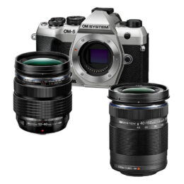 Om System OM-5 Mark II + 12-40mm f/2.8 Pro II  + ob. 40/150mm R - silver + CASHBACK di € 400 + GARANZIA 5 ANNI Polyphoto Italia