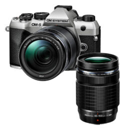 Om System OM-5 Mark II + 14-150mm II + ob. 40/150mm f/4 PRO - silver + CASHBACK di € 500 + GARANZIA 5 ANNI Polyphoto Italia