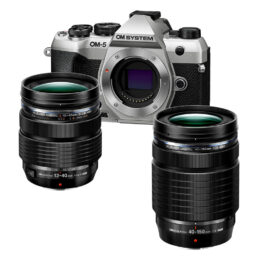 Om System OM-5 Mark II + 12-40mm f/2.8 Pro II + ob. 40/150mm f/4 PRO - silver + CASHBACK di € 600 + GARANZIA 5 ANNI Polyphoto Italia