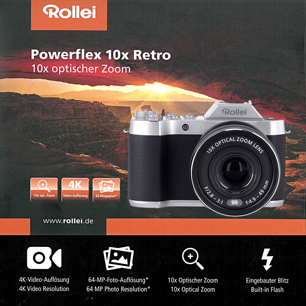 Rollei Powerflex 10x - Zoom Retrò - 64MP - 4K + scheda 32GB - immagine 13