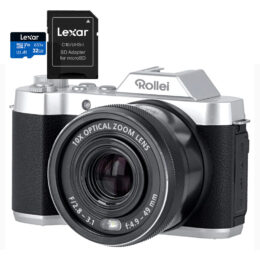 Rollei Powerflex 10x - Zoom Retrò - 64MP - 4K + scheda 32GB