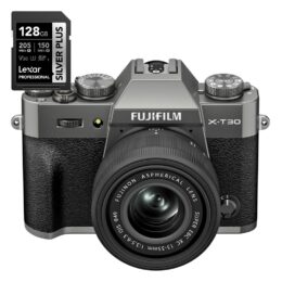 Fujifilm X-T30 III + 13-33mm + SD 128GB - charcoal silver - garanzia FUJIFILM ITALIA 2 anni