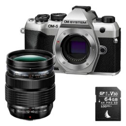 Om System OM-5 Mark II + 12-40mm f/2.8 Pro II + SD 64GB - silver - CASHBACK € 200 - gar. POLYPHOTO Italia 2 anni