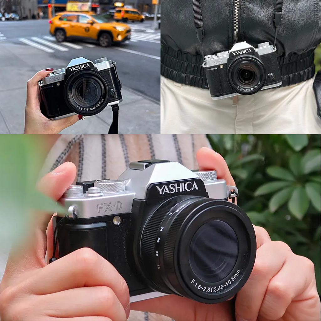 Yashica FX-D 100 silver + scheda MicroSD + kit accessori - Garanzia Fowa Italia 2 anni - immagine 11