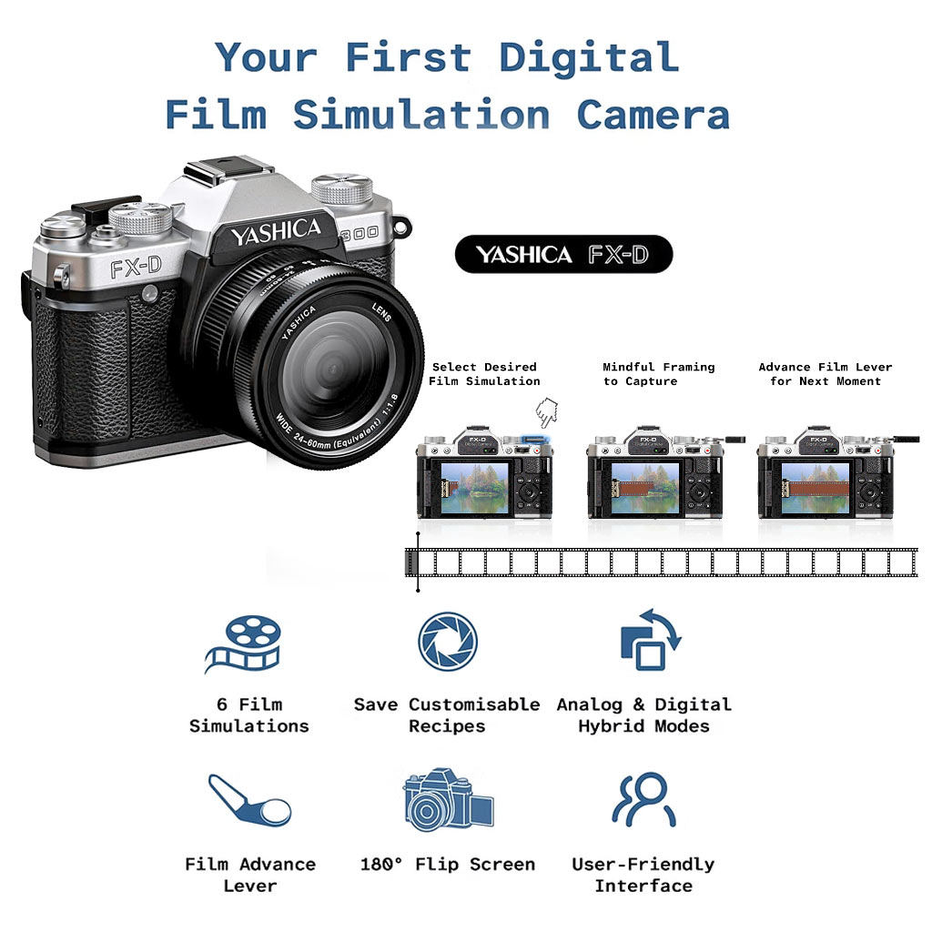 Yashica FX-D 300 silver + scheda MicroSD + kit accessori - Garanzia Fowa Italia 2 anni - immagine 8