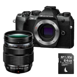 Om System OM-5 Mark II + 12-40mm f/2.8 Pro II - black + CASHBACK di € 300 + SD 64GB - garanzia POLYPHOTO Italia 2 anni