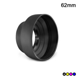 Paraluce 62mm a vite - universale 2 in 1 - in gomma nero